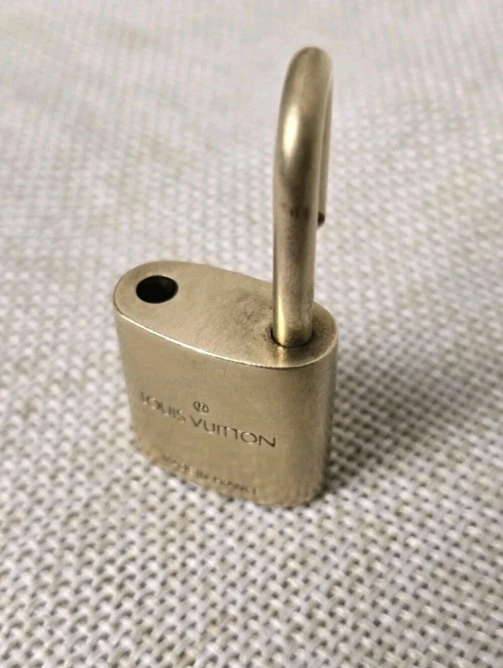Louis Vuitton Lock and Key #311 Padlock Authentic Gold Bag Charm